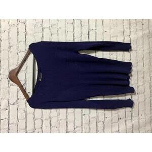 Lane Bryant Navy Blue Ribbed Long Sleeve Sweater Size 22/24‎